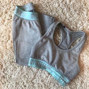 Gymshark flex cropped Leggings and Sports Bra